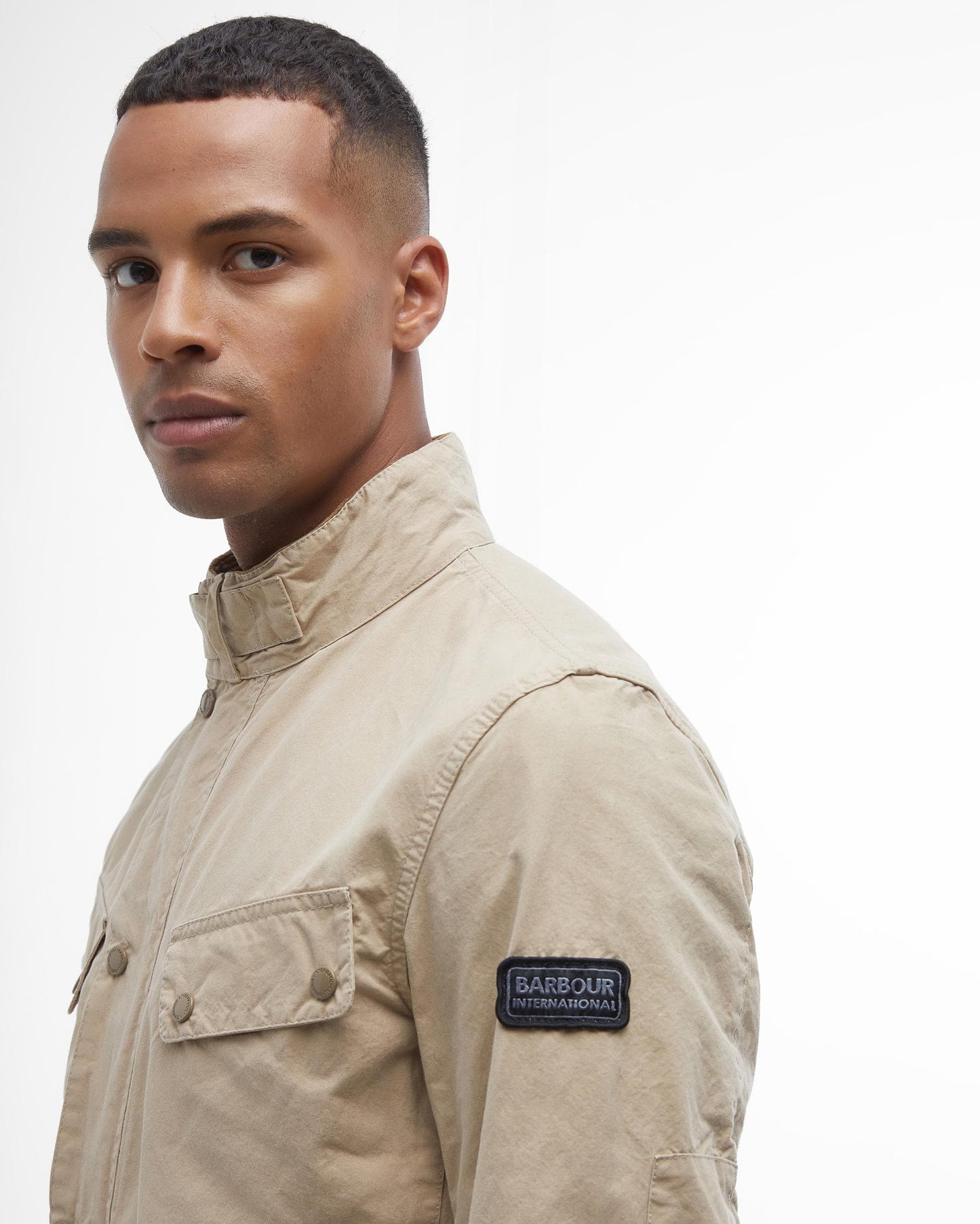 Barbour International Summer Wash Duke Mens Jacket - Beige