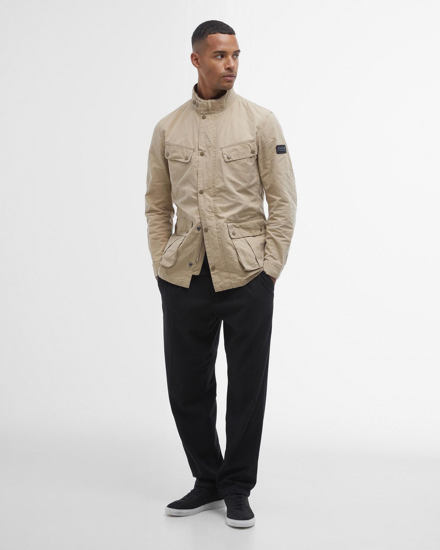Barbour International Summer Wash Duke Mens Jacket - Beige