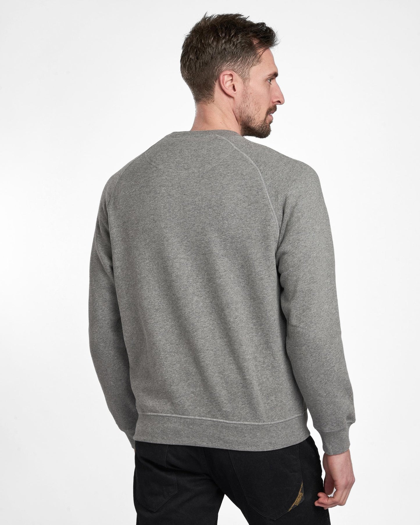 Barbour International Essential Crew Mens Sweatshirt - Anthracite Marl