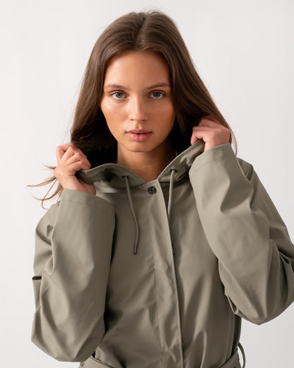 Rains Womens A-Line Longer Jacket - 108 Drift