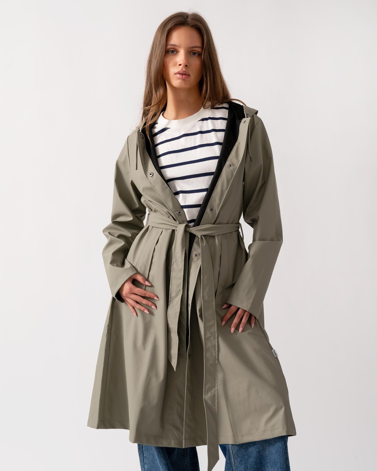 Rains Womens A-Line Longer Jacket - 108 Drift