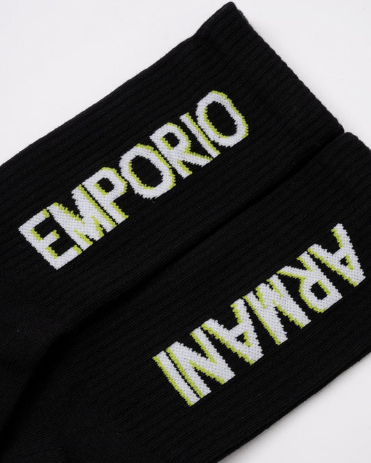 Emporio Armani 3 Pack Mens Sport Socks - Black/Black/Black
