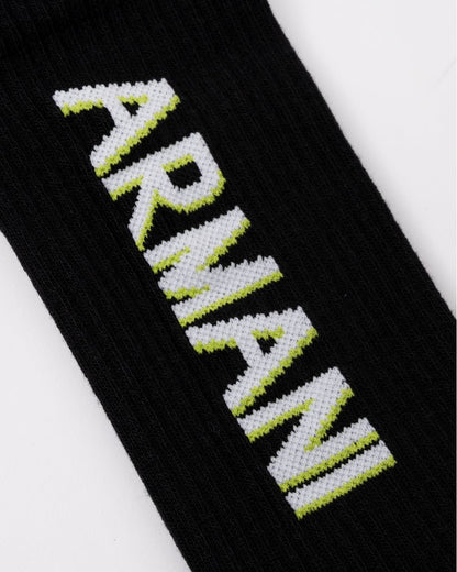 Emporio Armani 3 Pack Mens Sport Socks - Black/Black/Black