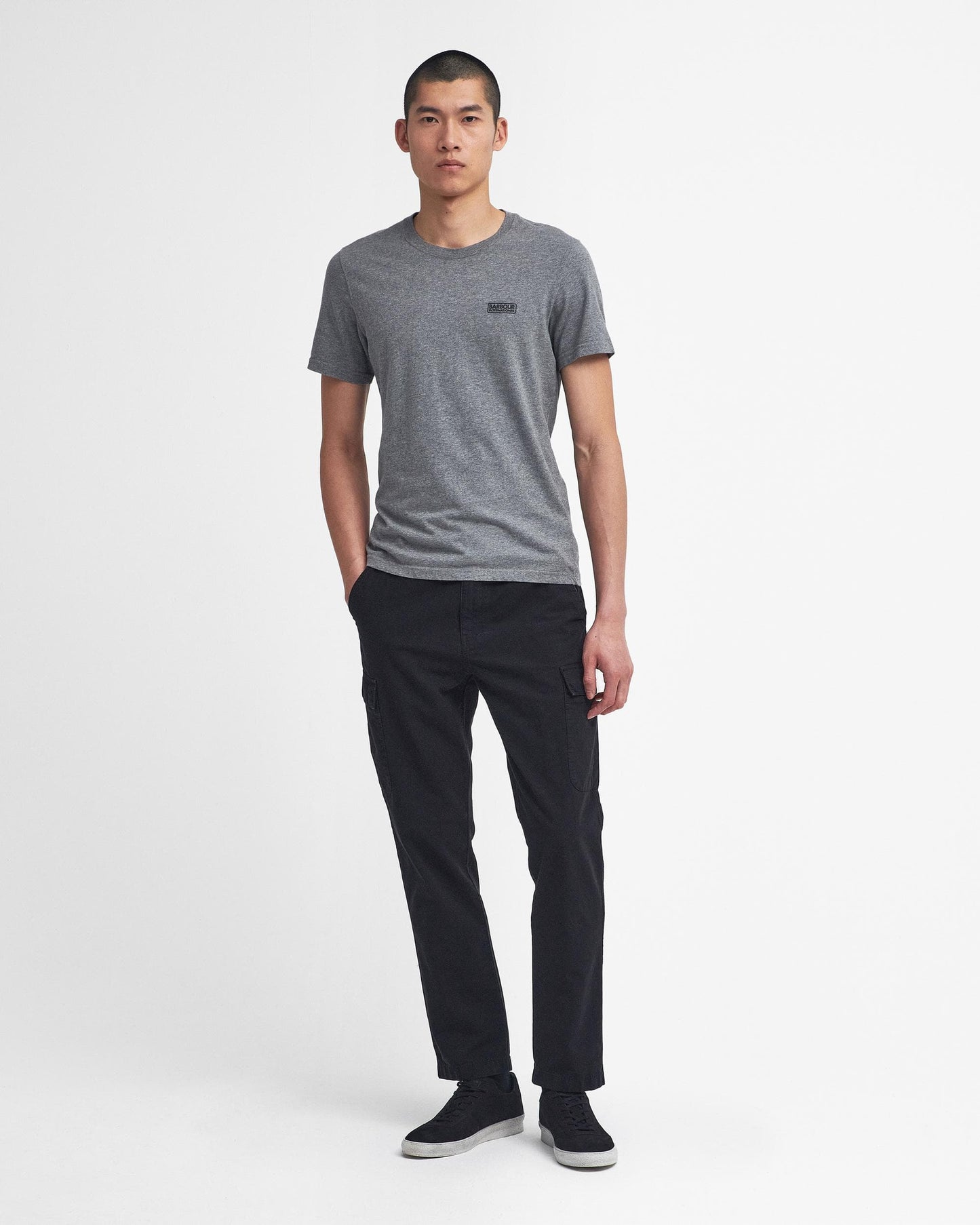 Barbour International Small Logo Mens T-Shirt - Anthracite