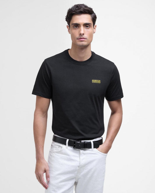 Barbour International Small Logo Mens T-Shirt - Black/Yellow