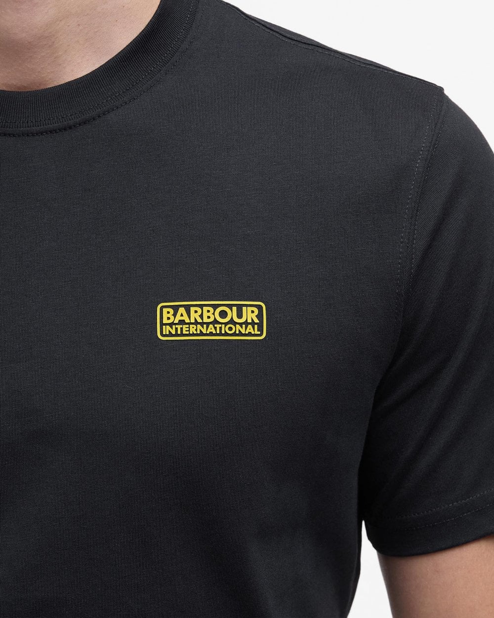 Barbour International Small Logo Mens T-Shirt - Black/Yellow