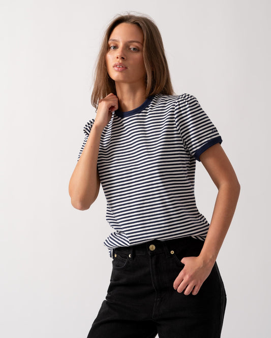 Joules Erin Womens Short Sleeve Striped Top