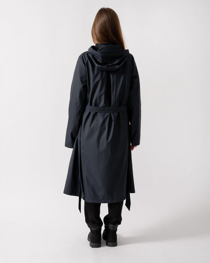 Rains Womens A-Line Longer Jacket - 47 Navy