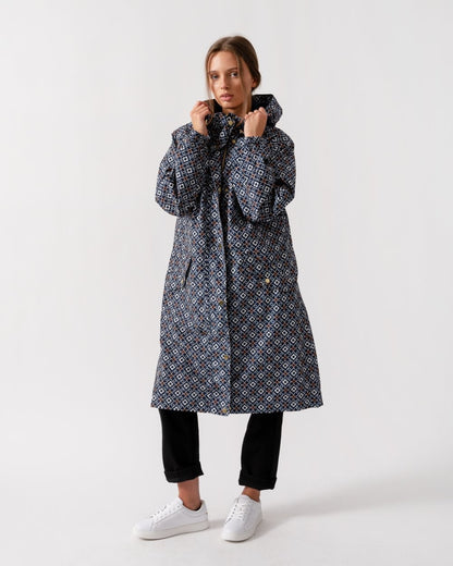 Joules Holkham Womens Raincoat - Flower Geo