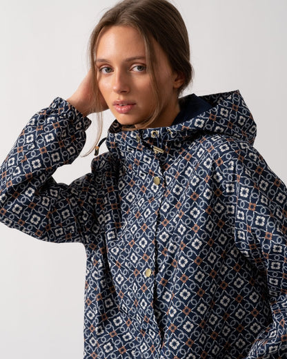Joules Holkham Womens Raincoat - Flower Geo