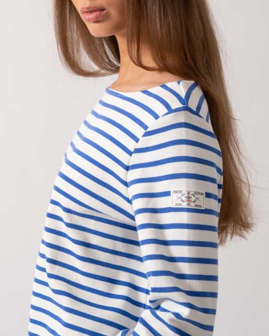 Joules New Harbour Womens Striped Breton Top - Blue