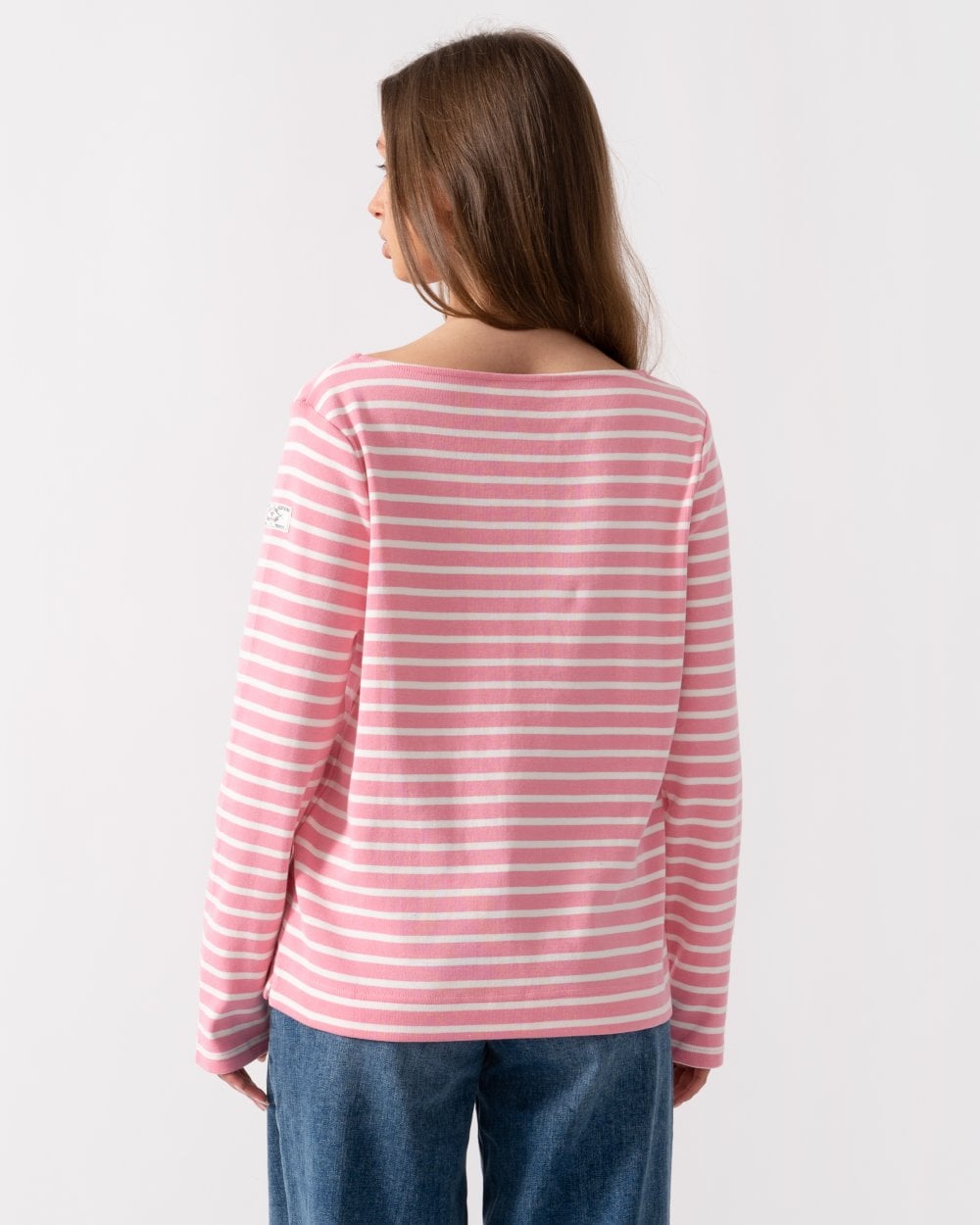 Joules New Harbour Womens Striped Breton Top - Pink Stripe