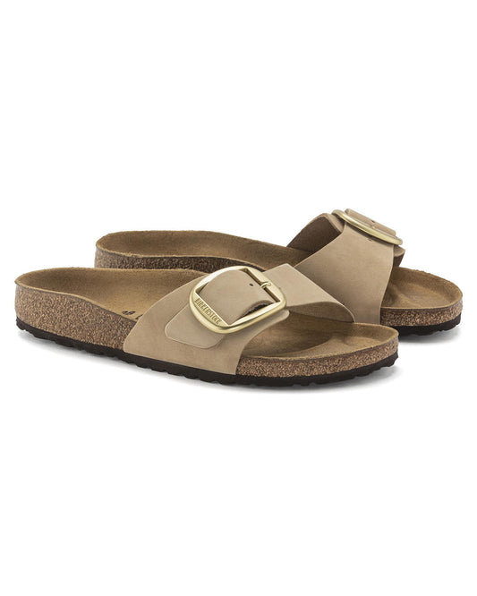 Birkenstock Madrid Big Buckle Womens Nubuck Leather Sandals - Sandcastle