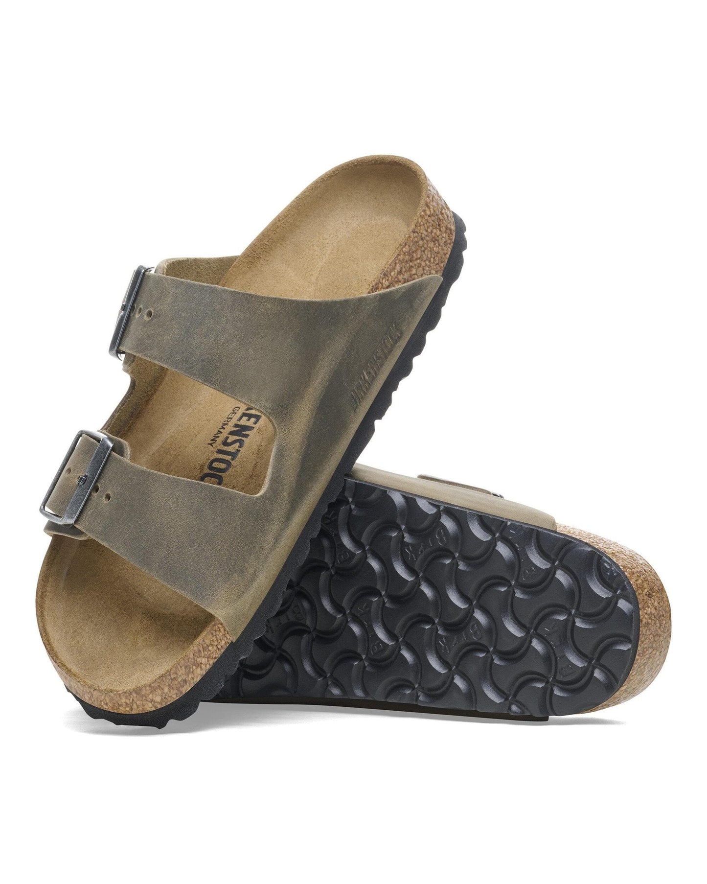 Birkenstock Arizona Oiled Natural Leather Womens Sandals - Faded Khaki