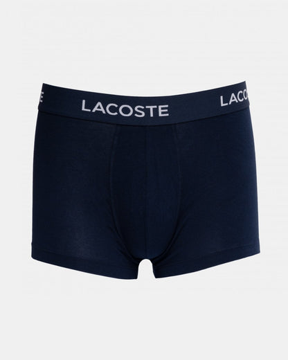 Lacoste Mens 3-Pack Trunks - Navy Blue/Methylene-Creek EV9