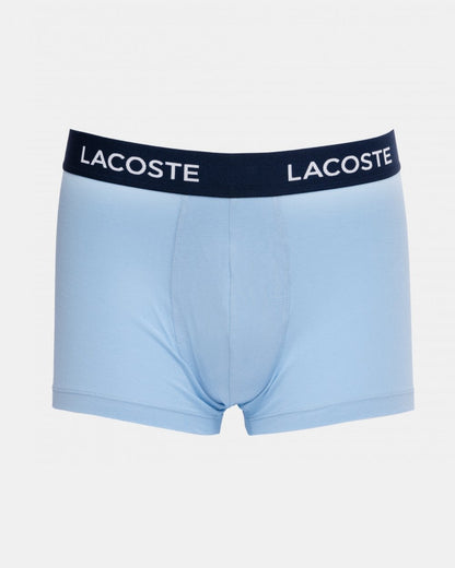 Lacoste Mens 3-Pack Trunks - Navy Blue/Methylene-Creek EV9