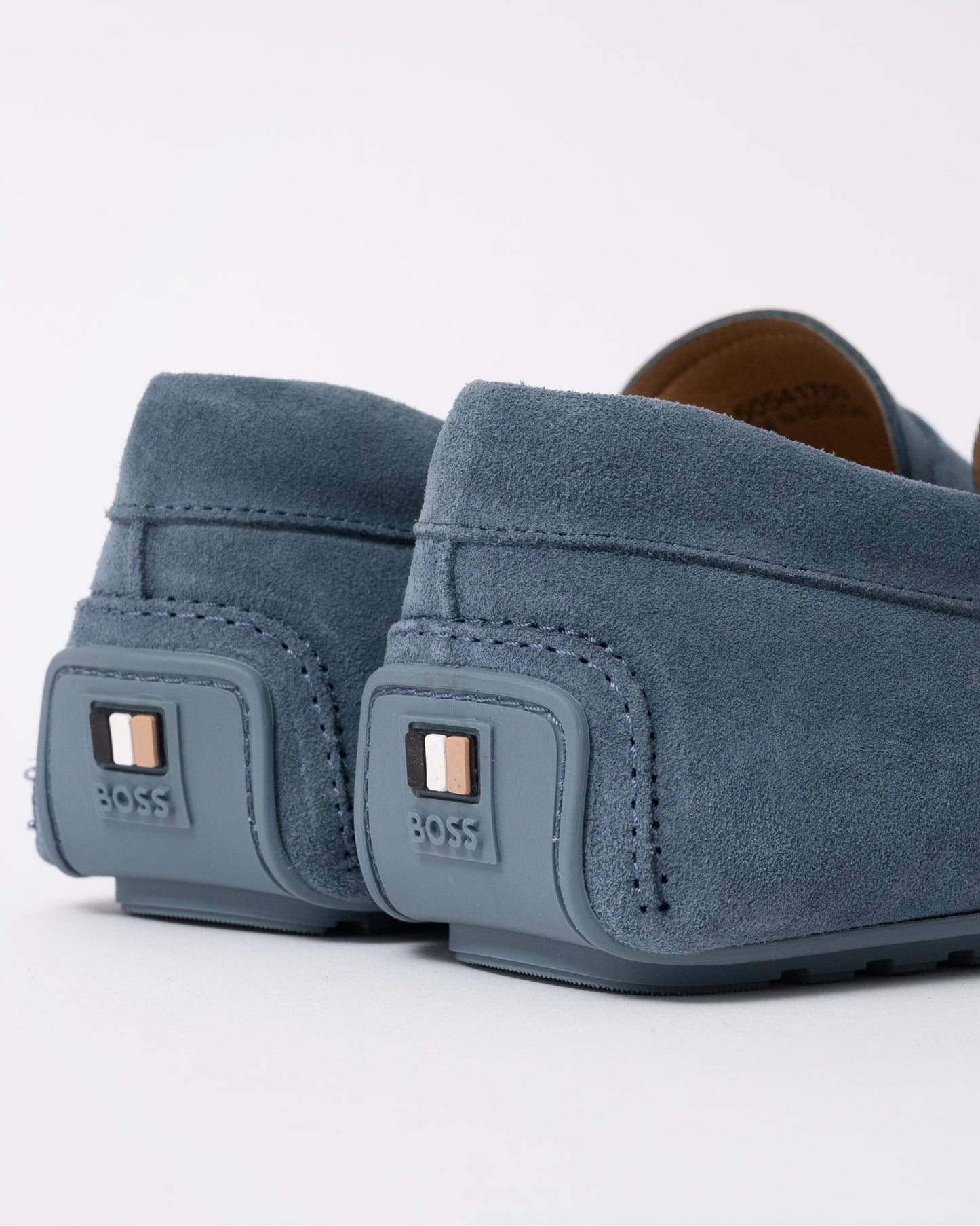 BOSS Orange Noel Mens Suede Driving Moccasins - Open Blue 460