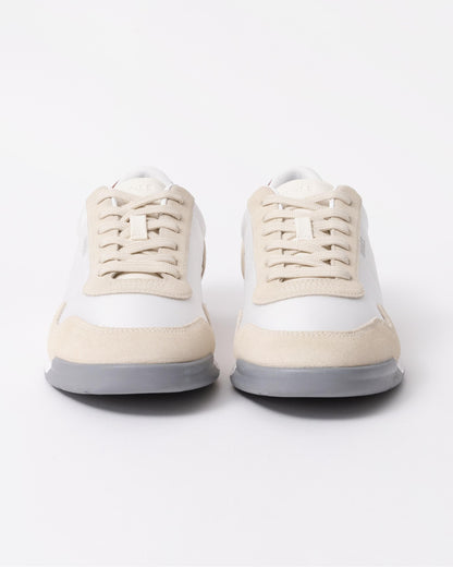 BOSS Orange Titanium Mens Mixed Material Lace-Up Trainers with Suede Trims - Open White 126