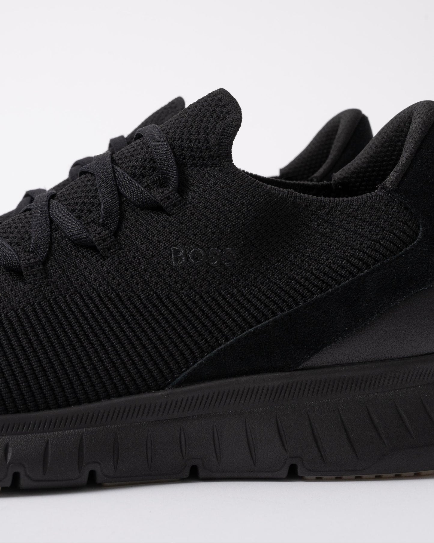 BOSS Orange Titanium Mens Slip-On Knit Trainers - Black 005