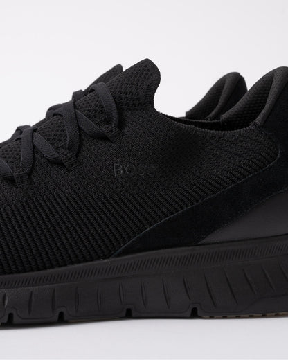 BOSS Orange Titanium Mens Slip-On Knit Trainers - Black 005