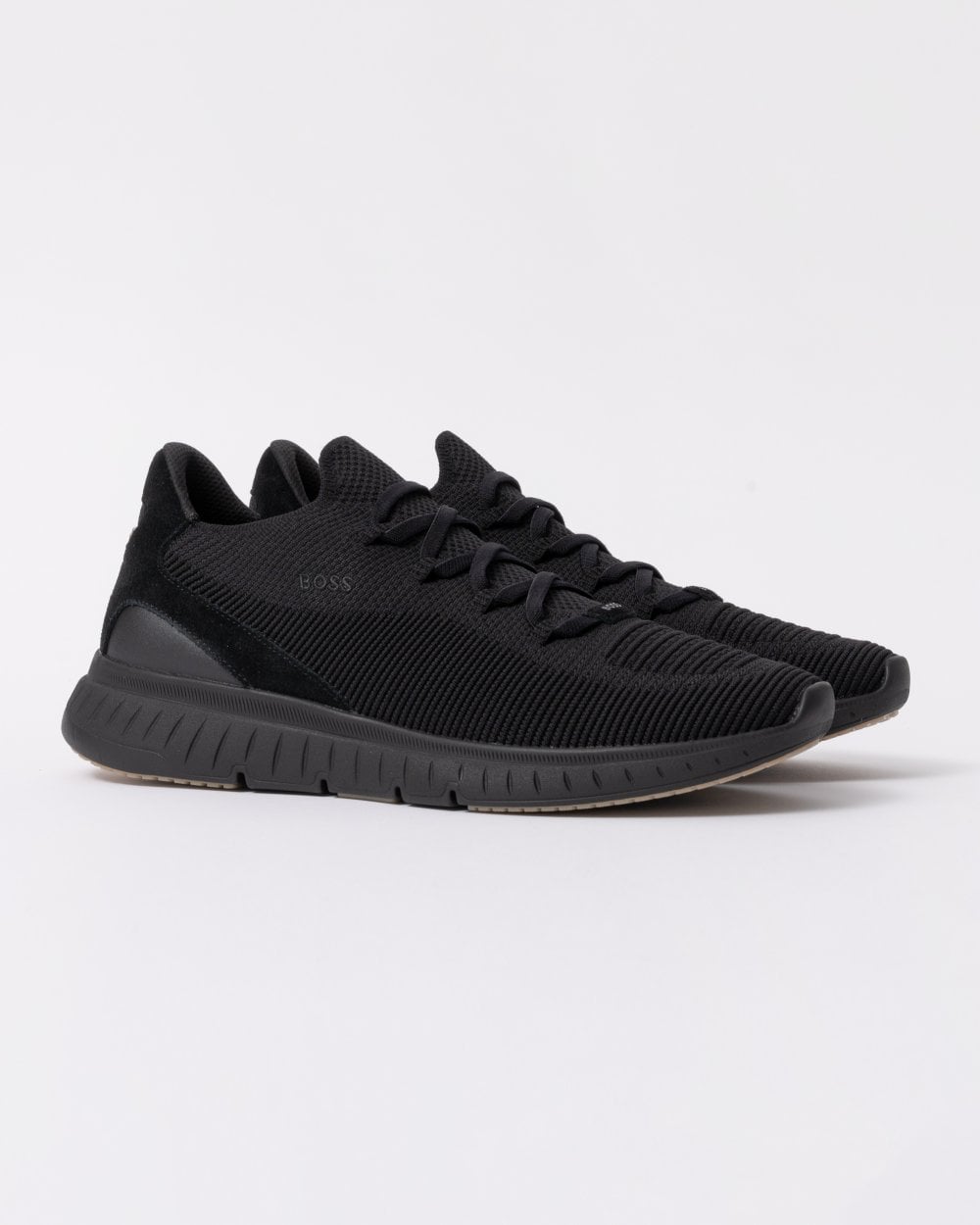 BOSS Orange Titanium Mens Slip-On Knit Trainers - Black 005