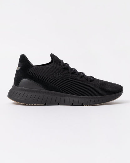 BOSS Orange Titanium Mens Slip-On Knit Trainers - Black 005