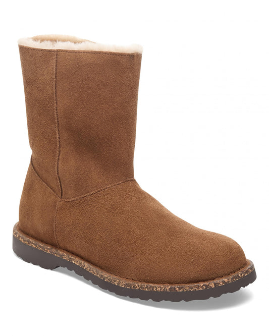 Birkenstock Uppsala Zip Shearling Suede Womens Boots - Dark Tea