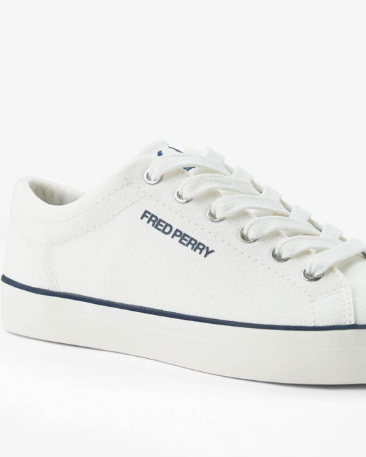 Fred Perry Baseline Canvas Mens Trainers - Snow White 129