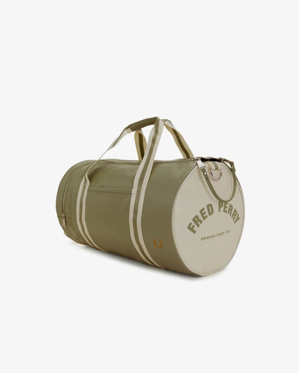Fred Perry Recycled Polyester Classic Barrel Bag - Olive Mint X88