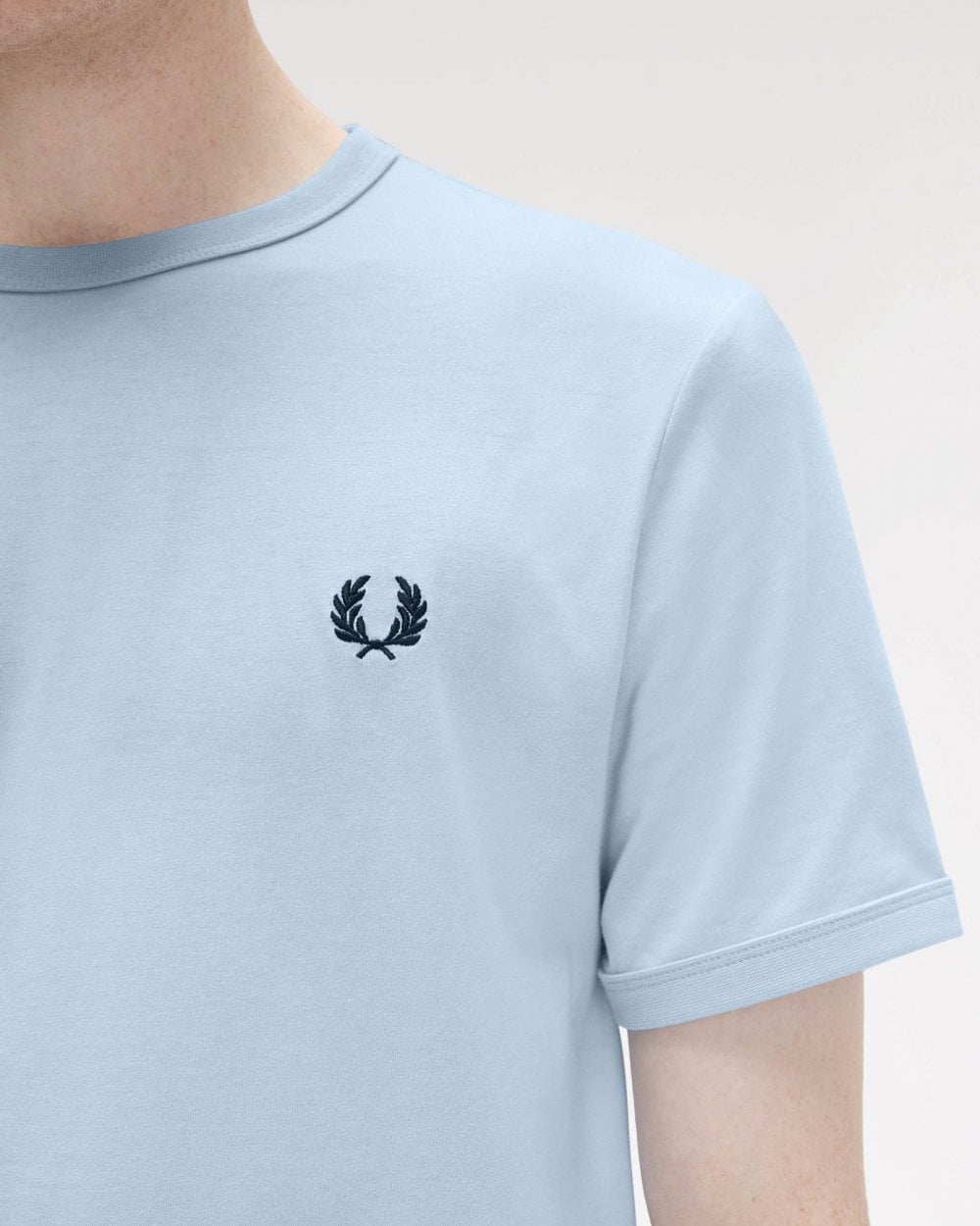 Fred Perry Mens Ringer T-Shirt - Light Smoke 146