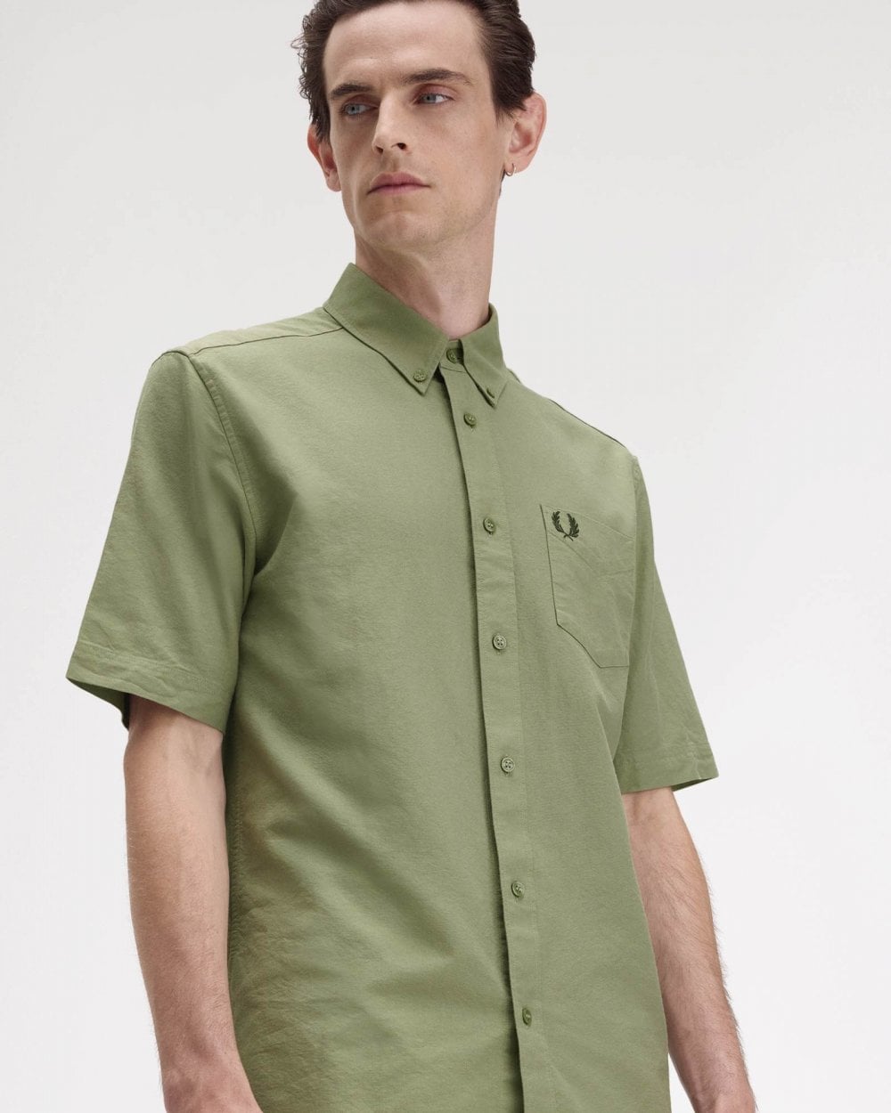 Fred Perry Mens Oxford Shirt - Olive Mint X88