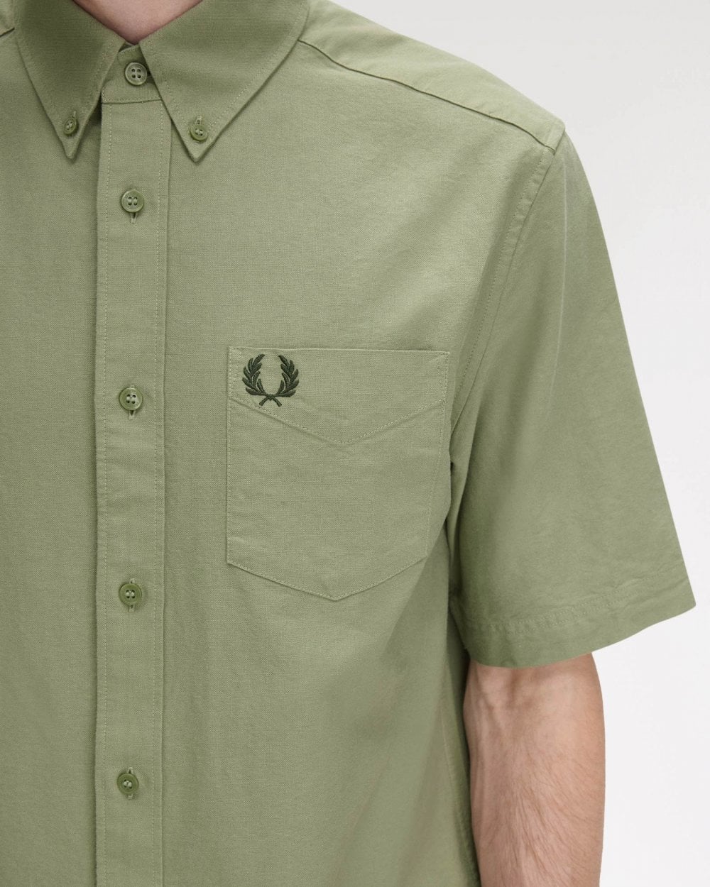Fred Perry Mens Oxford Shirt - Olive Mint X88