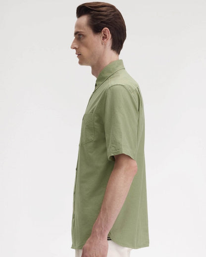 Fred Perry Mens Oxford Shirt - Olive Mint X88