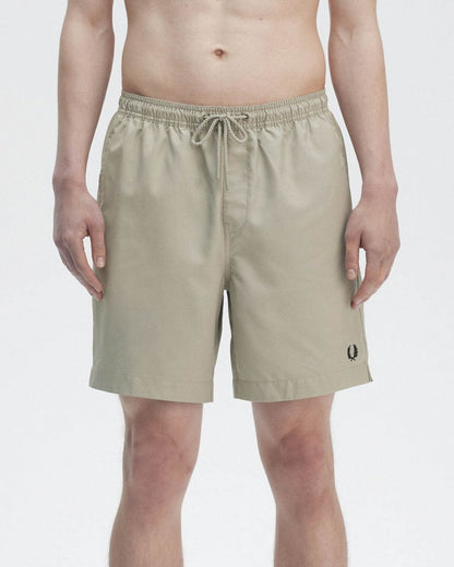 Fred Perry Mens Classic Swim Shorts - Warm Grey/Black V76