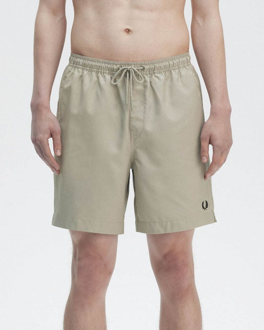 Fred Perry Mens Classic Swim Shorts - Warm Grey/Black V76