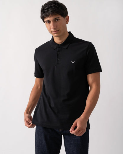 Emporio Armani Mens Eagle Logo Beach Polo