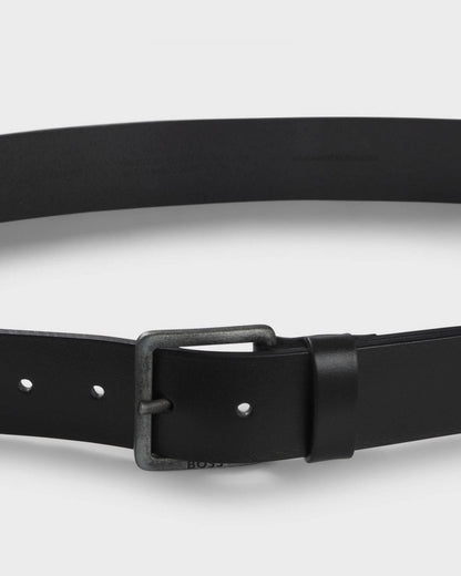 BOSS Orange Jeeko Mens Leather Belt with Logo Buckle NOS - Black 001