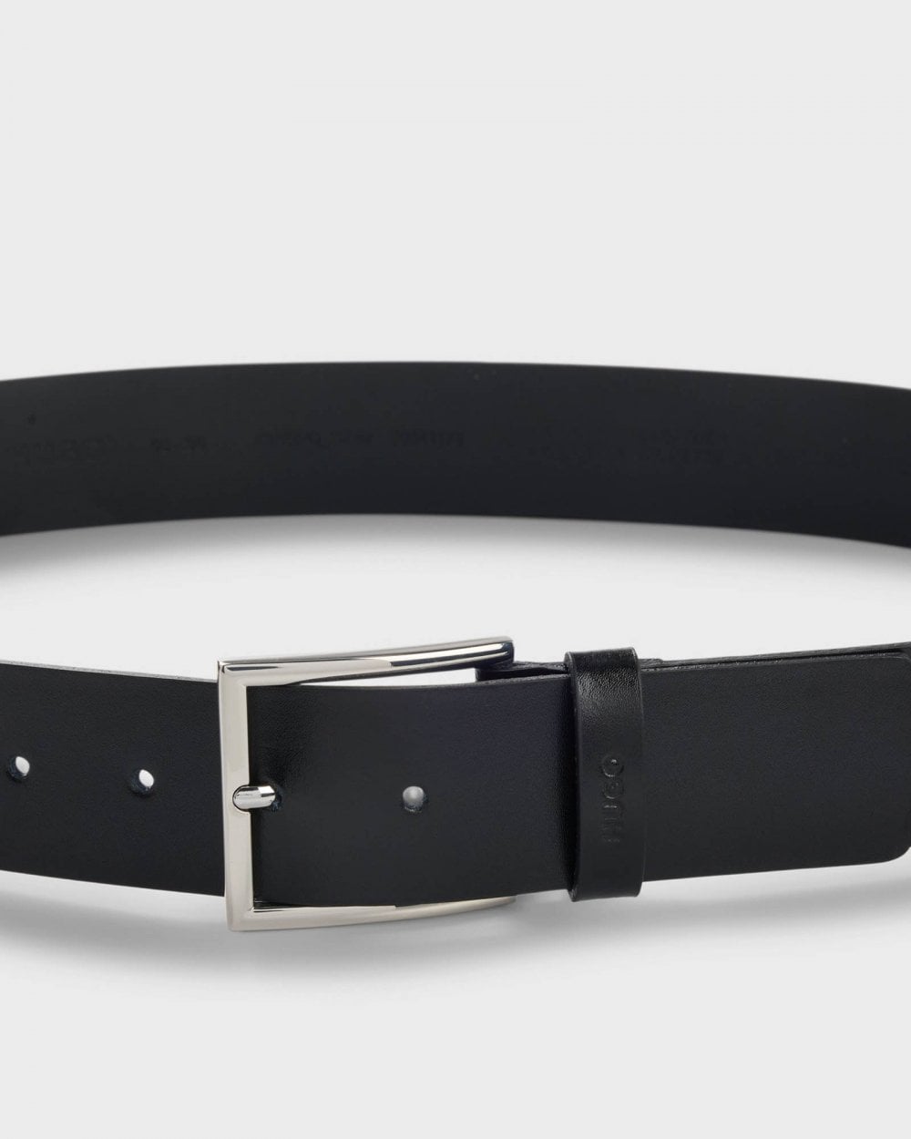 HUGO Giaspo Mens Leather Belt with Logo Keeper