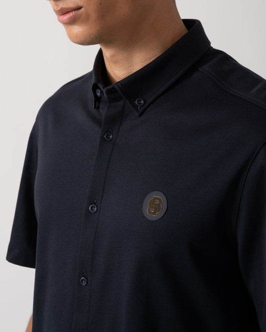 BOSS Green B Motion Mens Short Sleeve Shirt - Dark Blue 403