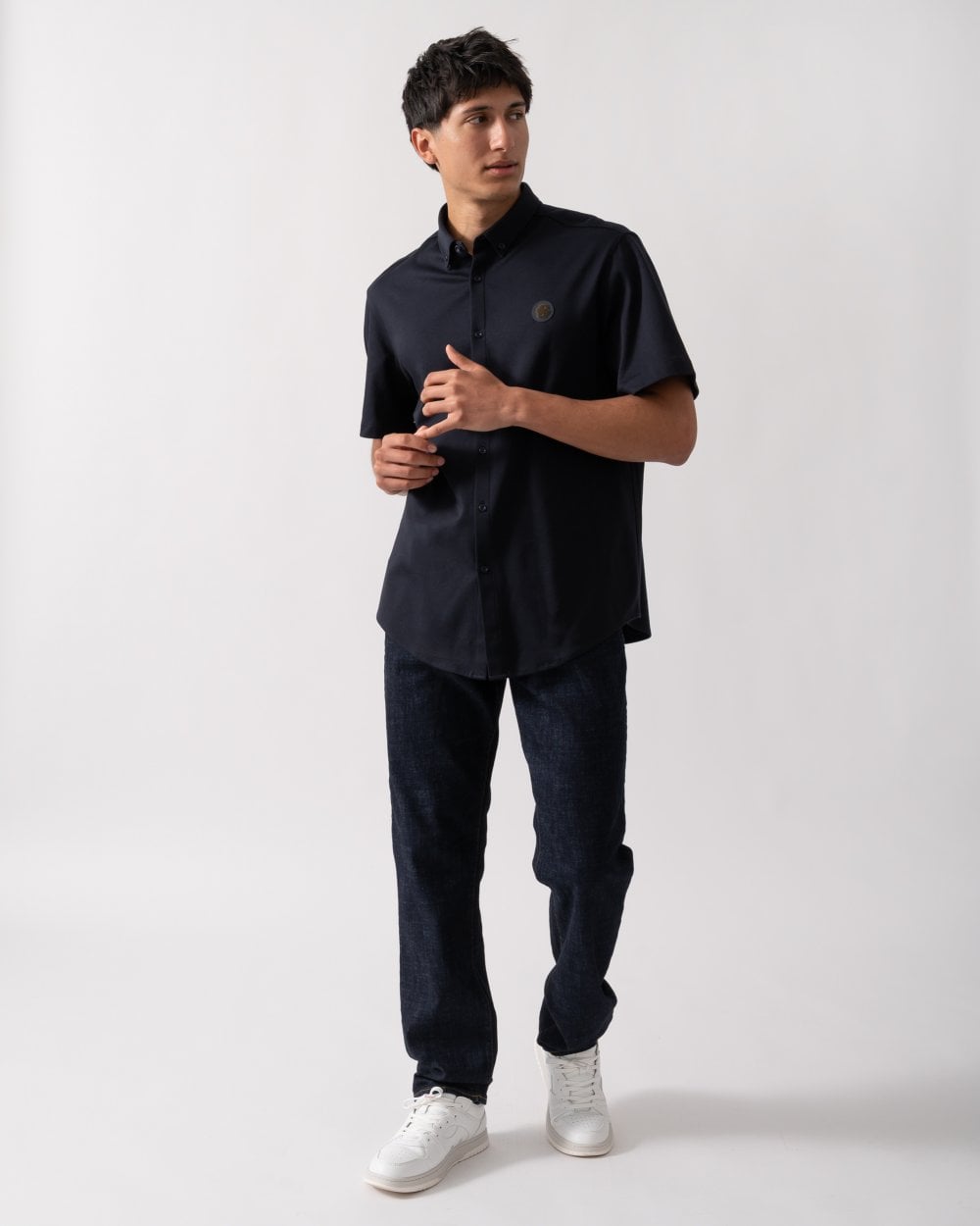 BOSS Green B Motion Mens Short Sleeve Shirt - Dark Blue 403