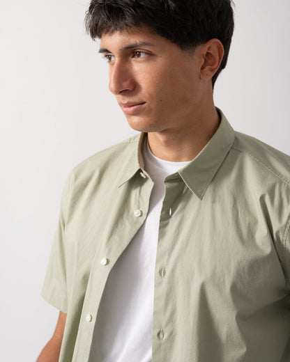 HUGO Ebor Relaxed Fit Mens Stretch Cotton Shirt - Open Green 391