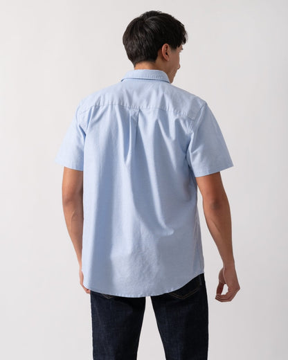 Lyle & Scott  Short Sleeve Oxford Mens Shirt - X41 Riviera