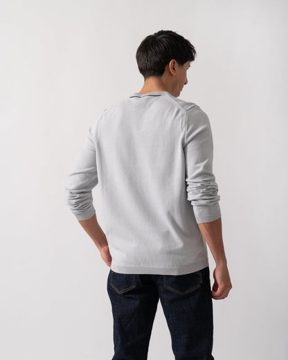BOSS Green Ever-X Crew Neck Mens Jumper - Light/Pastel Grey 052