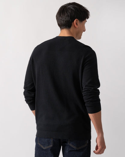 BOSS Green Momentum Lite Mens Crew Neck Jumper - Black 001