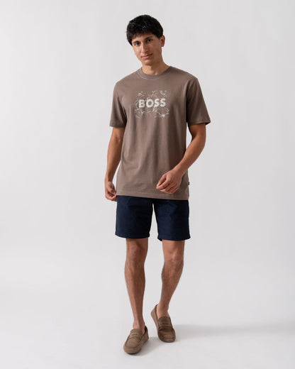 BOSS Orange Logospace Mens T-Shirt - Open Beige 294