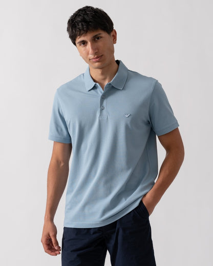 Emporio Armani Mens Eagle Logo Beach Polo