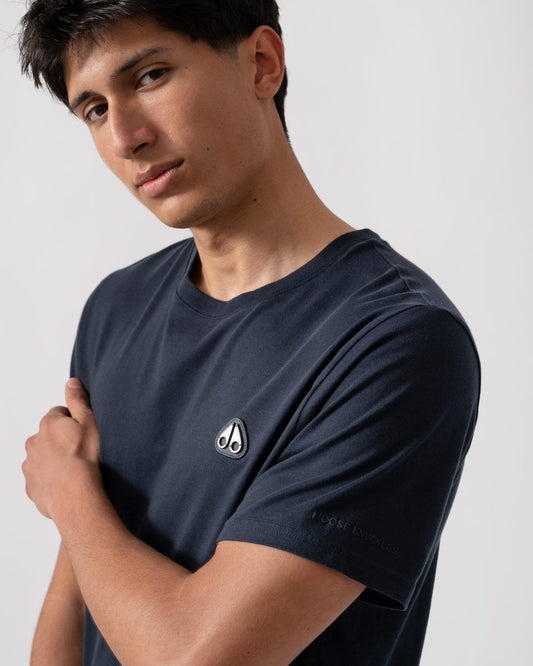 Moose Knuckles Crescent Mens T-Shirt - Navy 833