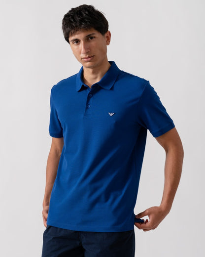 Emporio Armani Mens Eagle Logo Beach Polo