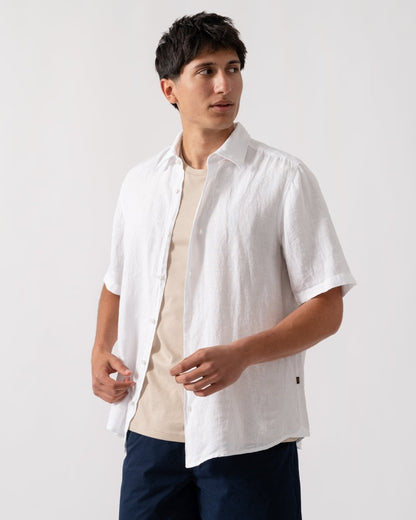 BOSS Orange Rash 2 Mens Short Sleeve Shirt - White 100