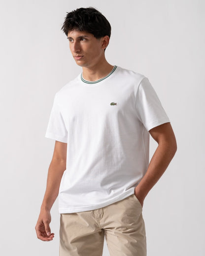 Lacoste Contrast Collar Mens T- Shirt